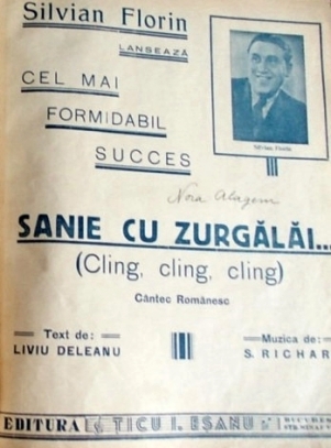 Coperta partiturii Sanie cu zurgălăi (1937)